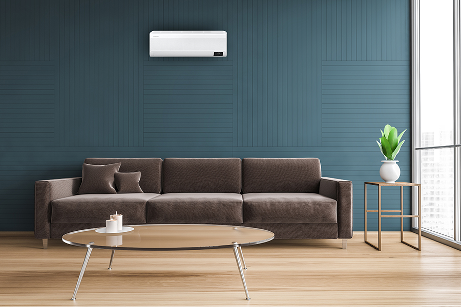 Klimaanlage Samsung Wandgerät im Wohnzimmer